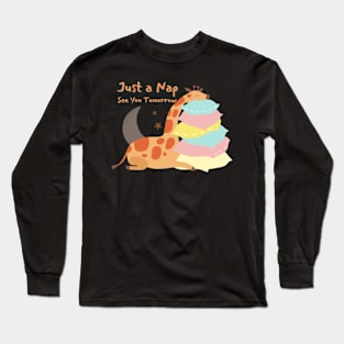 most likely to take a nap Sticker Long Sleeve T-Shirt